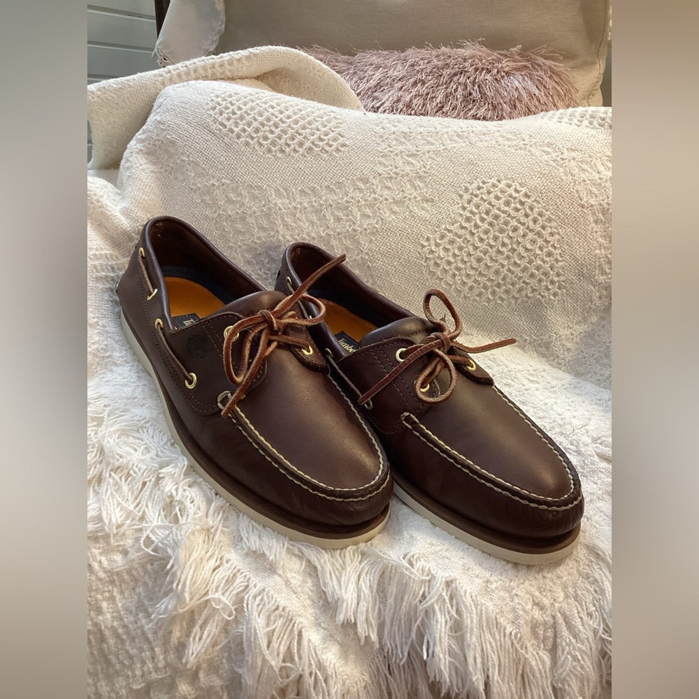 Timberland Brown Leather Boat Shoes